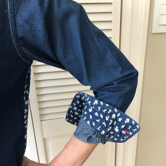 Uniqlo Denim Shirt with Floral Back - Picture 3 of 6